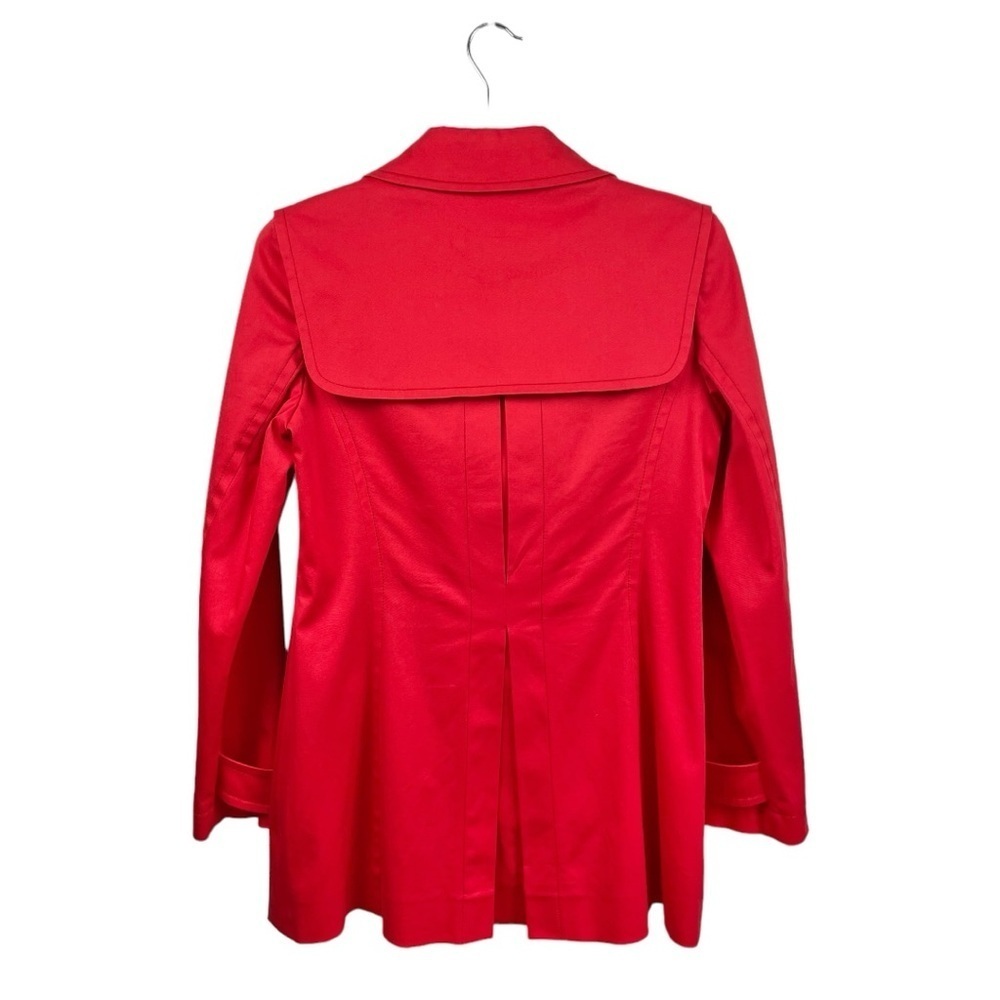Escada Red Trench Double Breasted Peacoat Size 36 - Picture 3 of 10